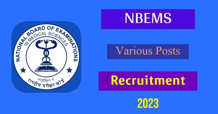 NBEMS Recruitment 2023